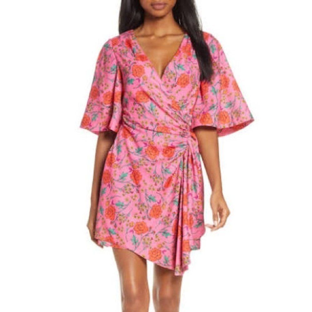 NWOT Finders Keepers large floral pink dress